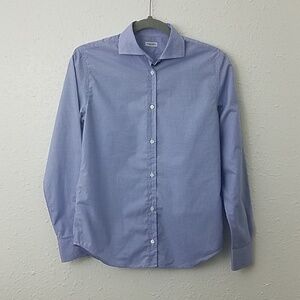 𝅺mazzarelli Womens small Button front shirt checked